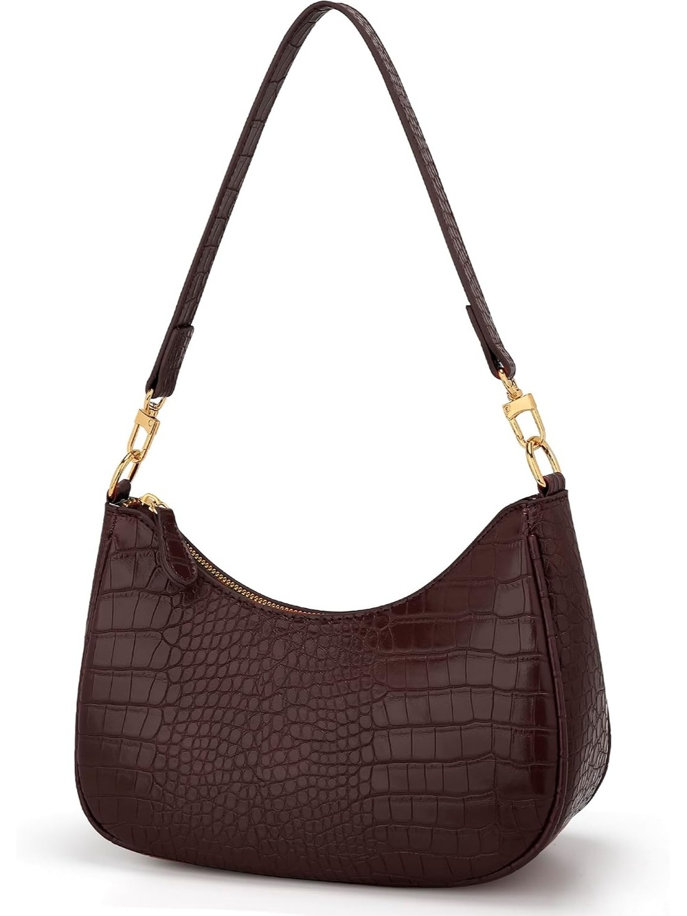 〽️ Women's Coffee Cute Hobo Clutch Purses Zipper Tote Shoulder Handbags